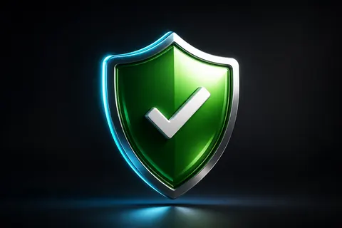 Scudo verde con spunta: accesso sicuro alle password.