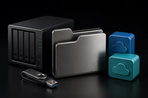 Cartella, NAS, chiavetta USB e cloud: scegli dove salvare l’archivio.